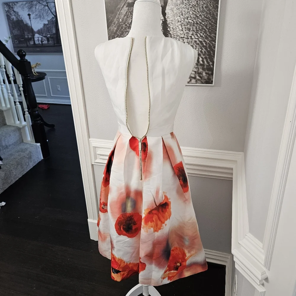 Ted Baker London Micla Poppy Flower Dress ted size 0 US 2 - Picture 9 of 13